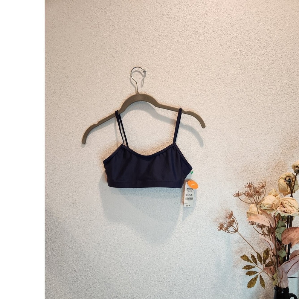 NWT Ideology Navy Sports Bra with UPF 50+ Sun Protection, Size Small